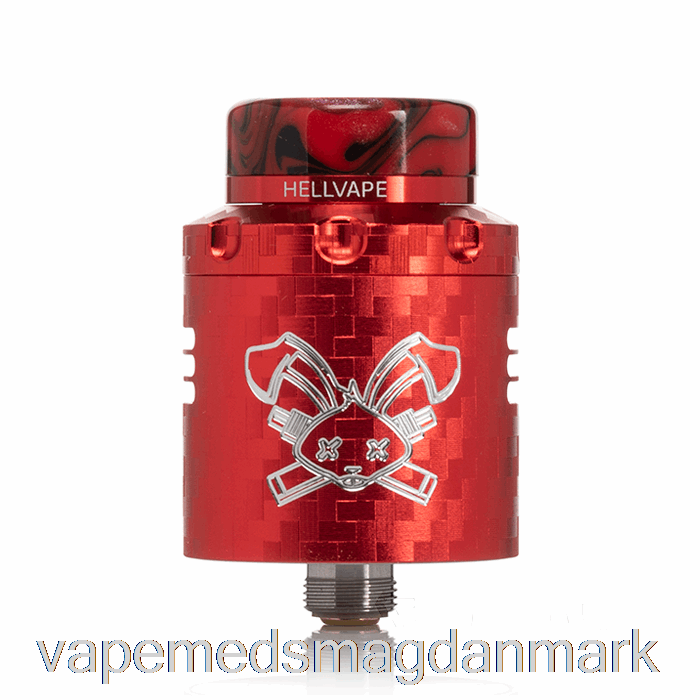 Vape Med Smag Hellvape Dead Rabbit V3 24mm Rda Rød Kulfiber